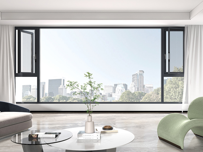 窄邊外開窗紗一體